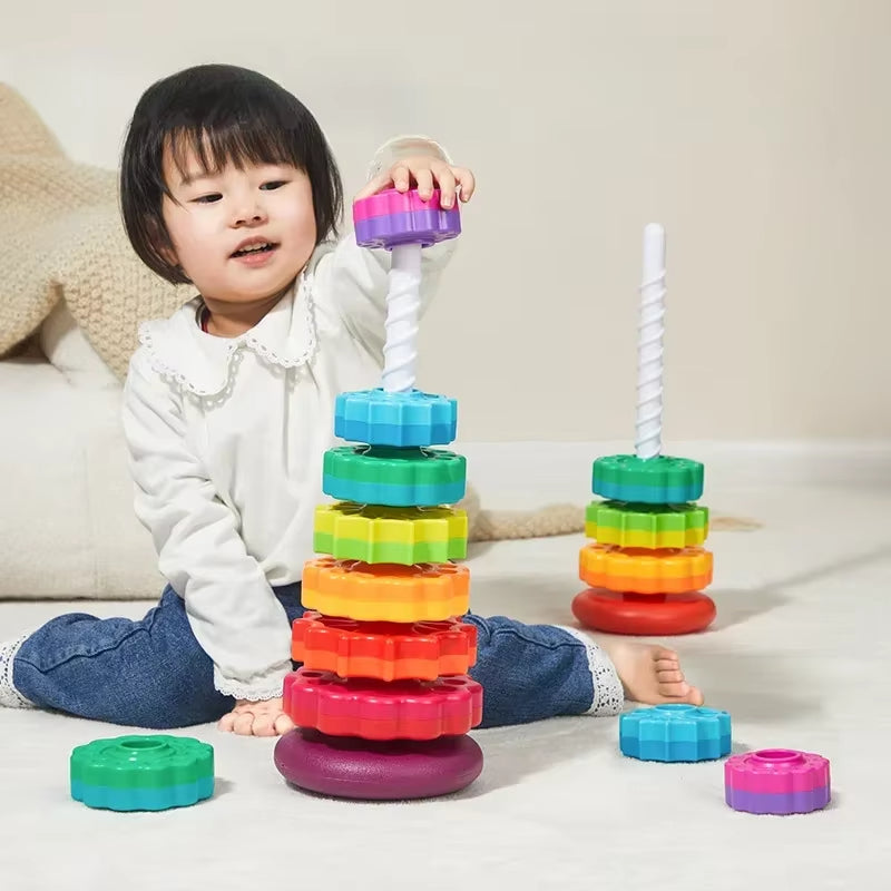 Rainbow Stacking Colored Rings