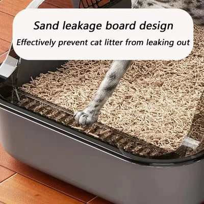 Cat Litter Box Semi-Enclosed