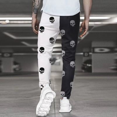 Men's Black White Cargo Pants