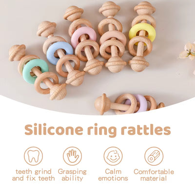 Wooden Rattles Baby Toy