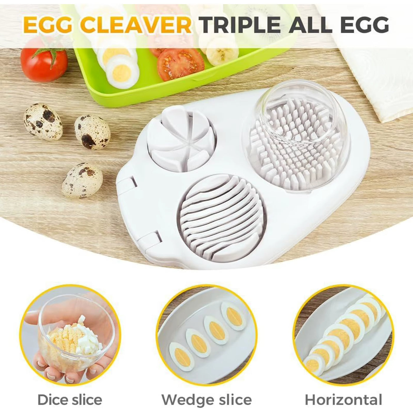 3 Modes Boiled Egg Slicer